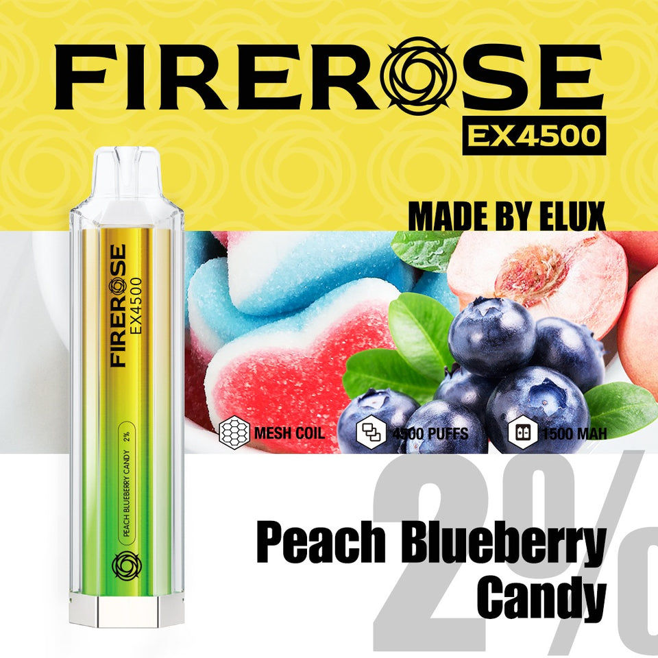 Elux FireRose EX4500 Puffs Disposable Vape Device - Any 3 for £27