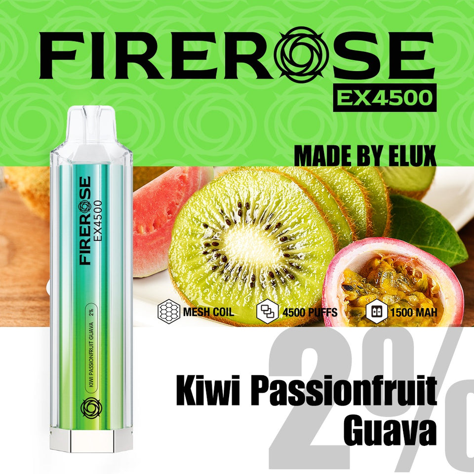 Elux FireRose EX4500 Puffs Disposable Vape Device - Any 3 for £27