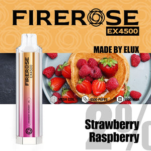 Elux FireRose EX4500 Puffs Disposable Vape Device - Any 3 for £27