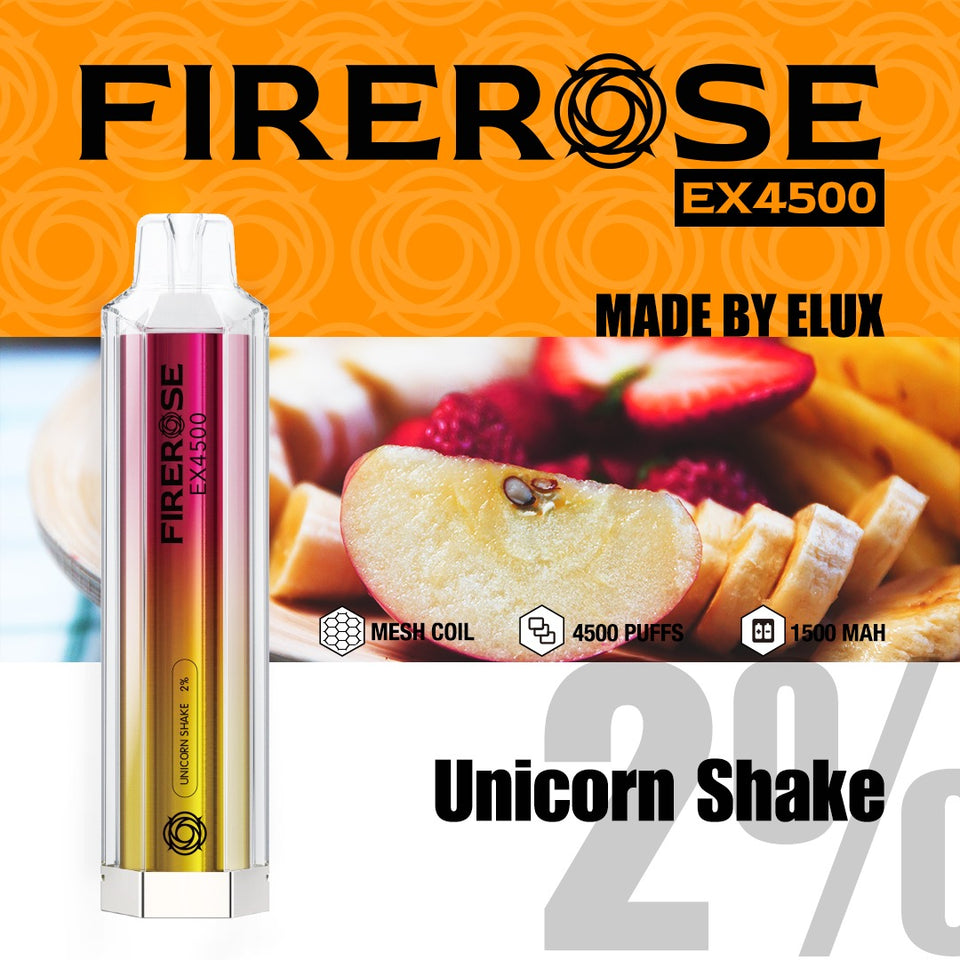 Elux FireRose EX4500 Puffs Disposable Vape Device - Any 3 for £27