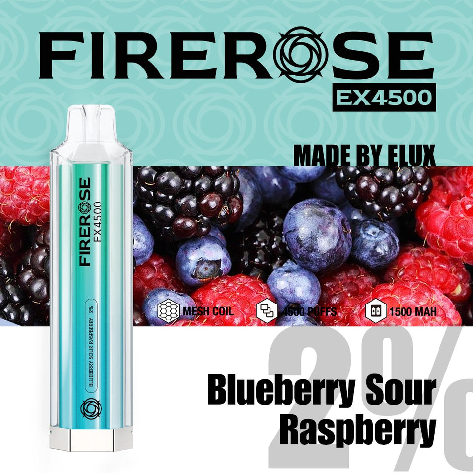 Elux FireRose EX4500 Puffs Disposable Vape Device - Any 3 for £27