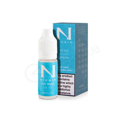 1 x Ice Cool Nicotine Shot 10ml £1.50 (Add 1 Shot in 50ml Shortfill E-juice = 3mg)